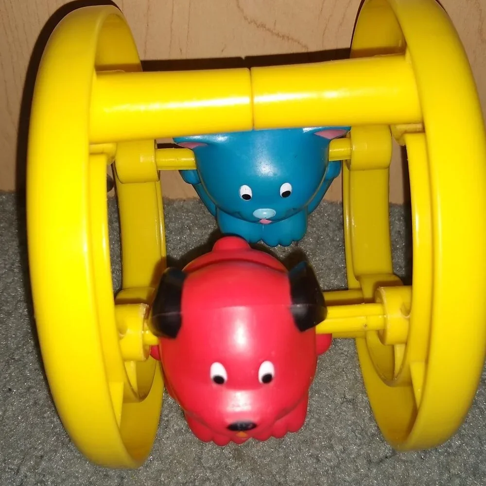 Playskool Busy Chase N Crawl Duckies rolling  + Chase dog & Cat used